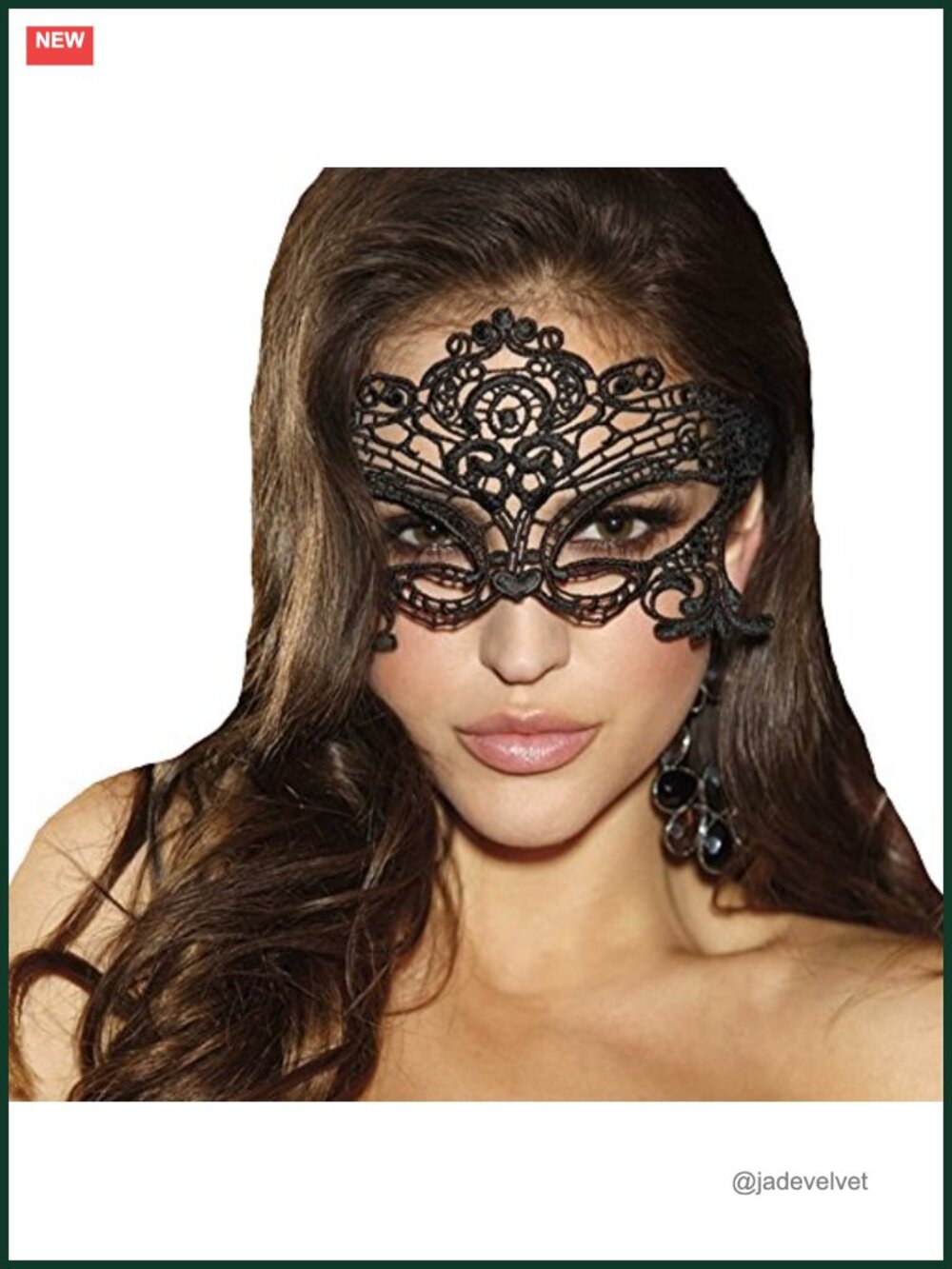 Lace Masquerade Mask Beaded Glitter Rhinestone Costume Party
